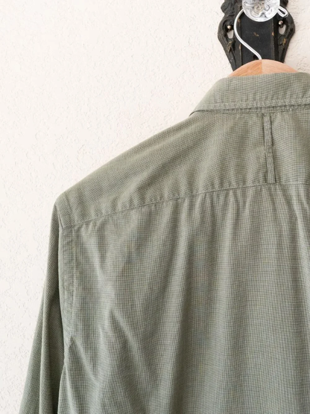 Banana Republic Custom 078 Shirt Mens M Green Tailored Slim Fit Cotton Button Up